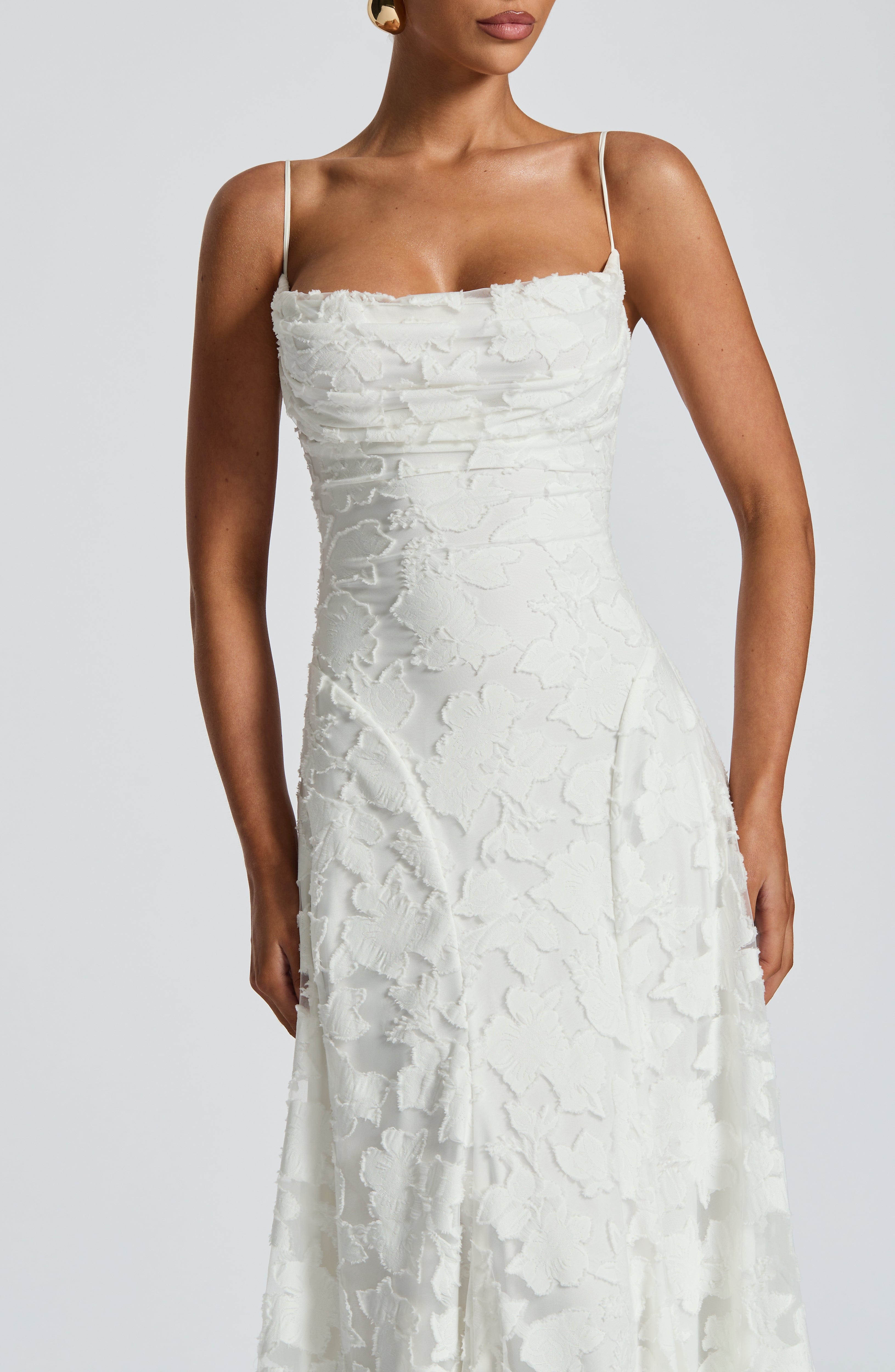 Women's Floral Maxi Dress with Spaghetti Straps