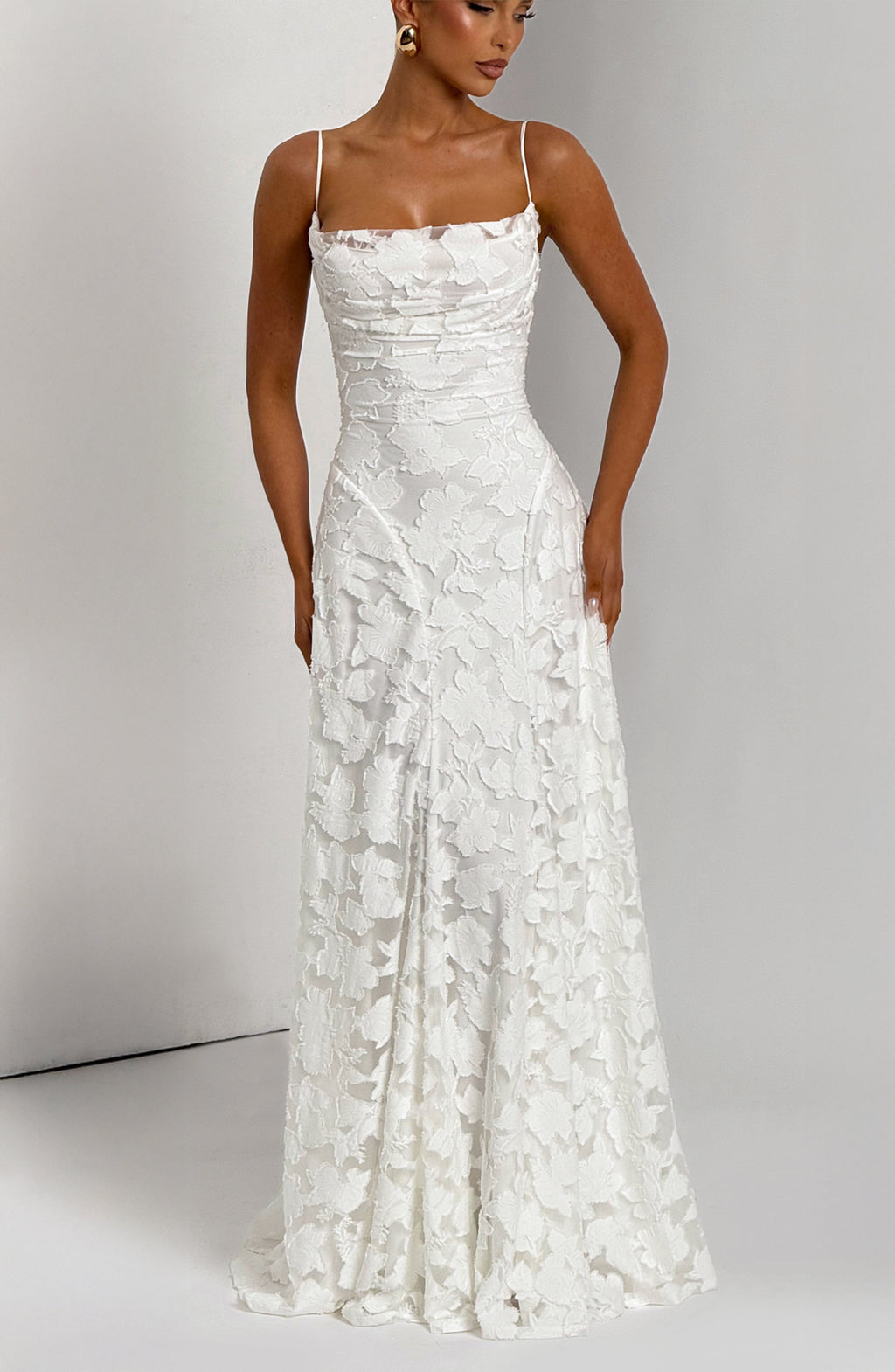 Women's Floral Maxi Dress with Spaghetti Straps
