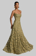 Women's Floral Maxi Dress with Spaghetti Straps