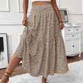Women's Floral Midi Skirt in A-Line Style