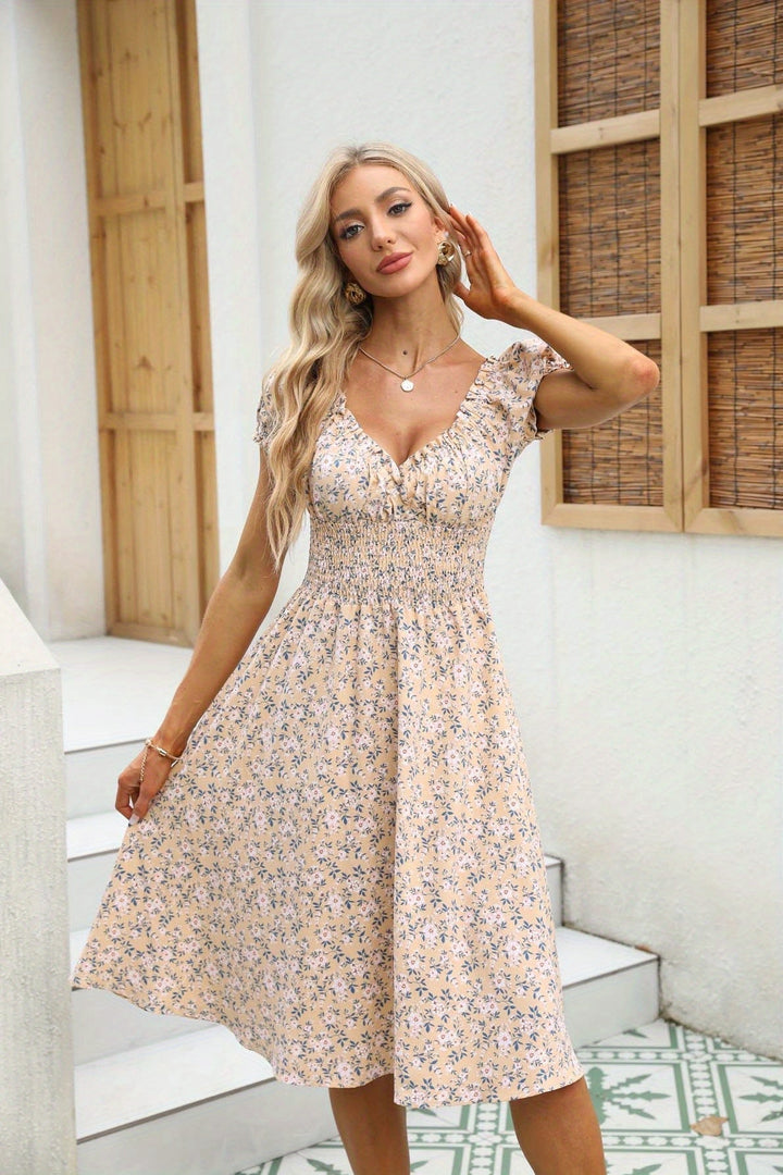 Women's Floral Print Casual Summer Dress