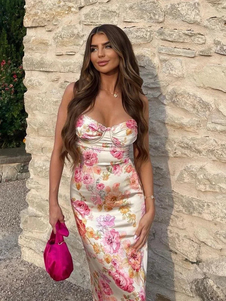 Women's Floral Print Maxi Dress for Summer