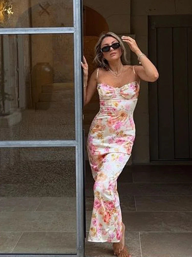 Women's Floral Print Maxi Dress for Summer