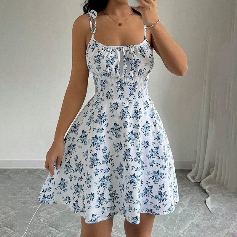 Women's Floral Spaghetti Strap Summer Dress