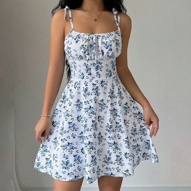 Women's Floral Spaghetti Strap Summer Dress