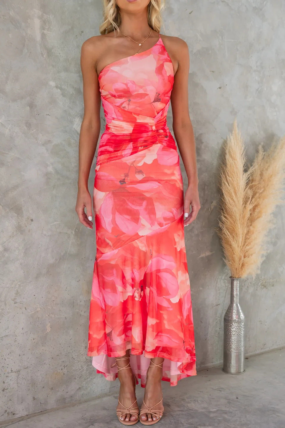 Women's Flounce Hem Midi Dress