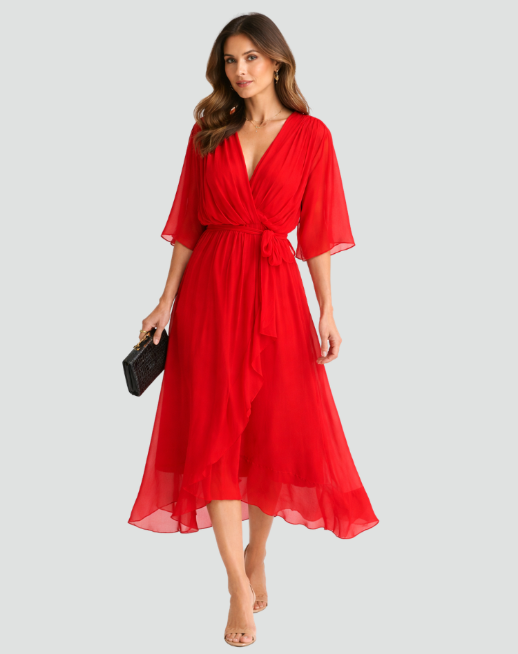 Women's Flowing Midi Formal Dress