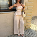 Women's Frill Bandeau Outfit Set