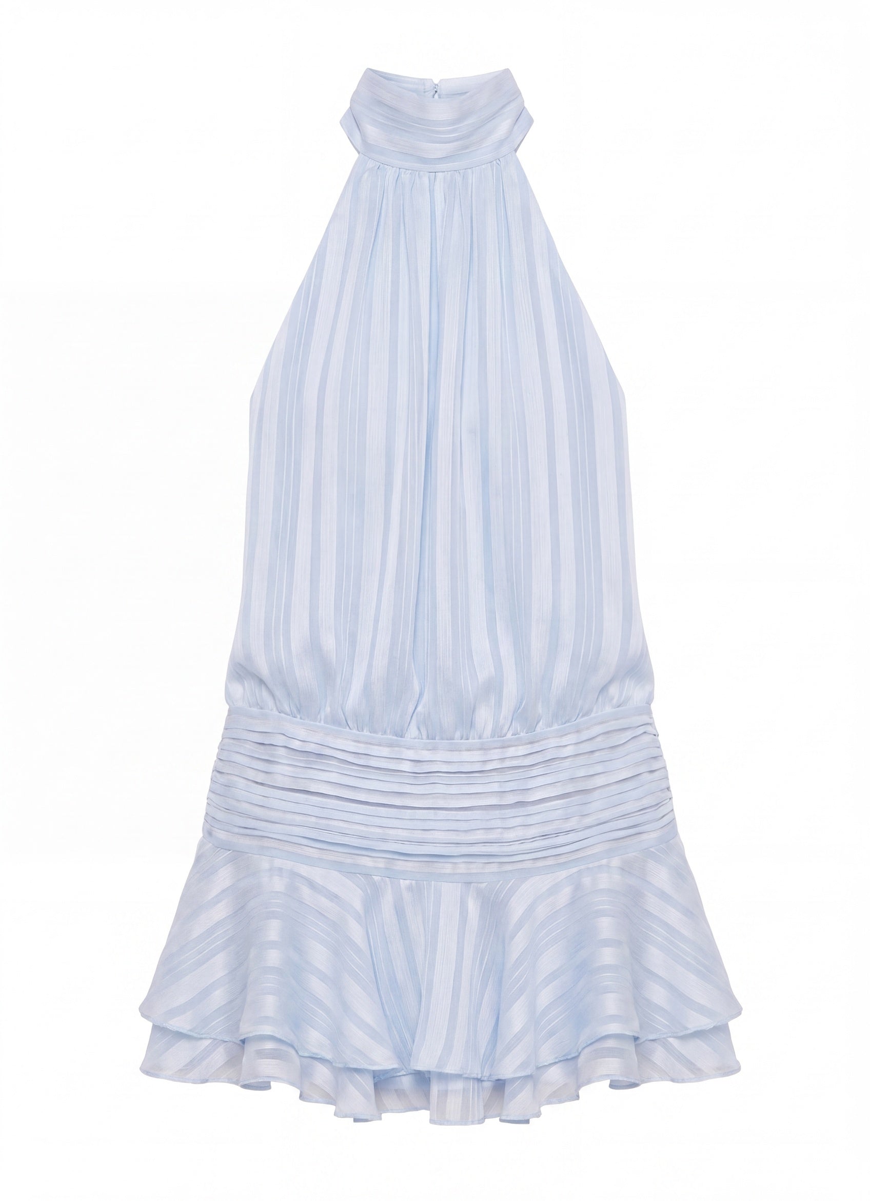 Women's Halter Mini Dress with Ruffle Skirt