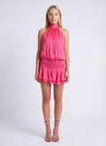 Women's Halter Mini Dress with Ruffle Skirt