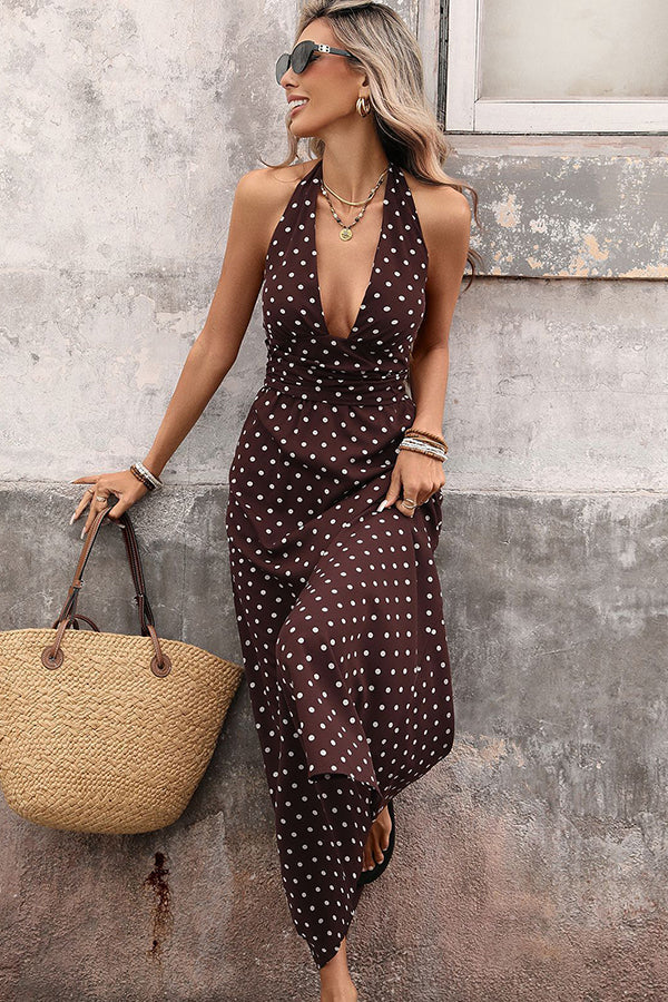 Women's Halter Neck Summer Maxi Dress