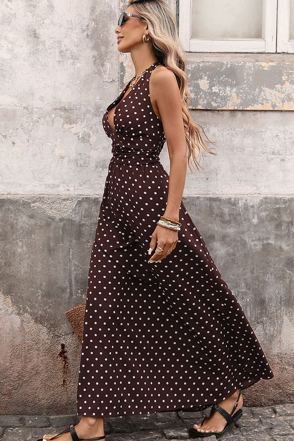 Women's Halter Neck Summer Maxi Dress