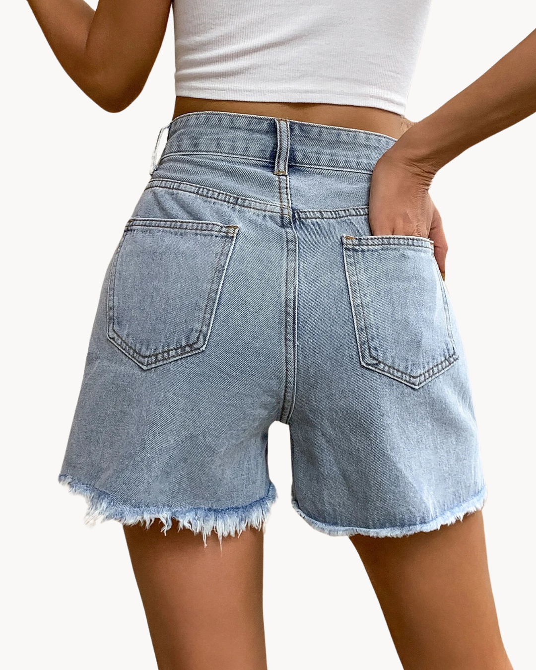 Women's High Waist Denim Shorts