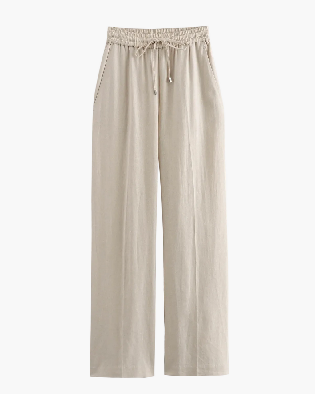 Women's High Waist Linen Trousers