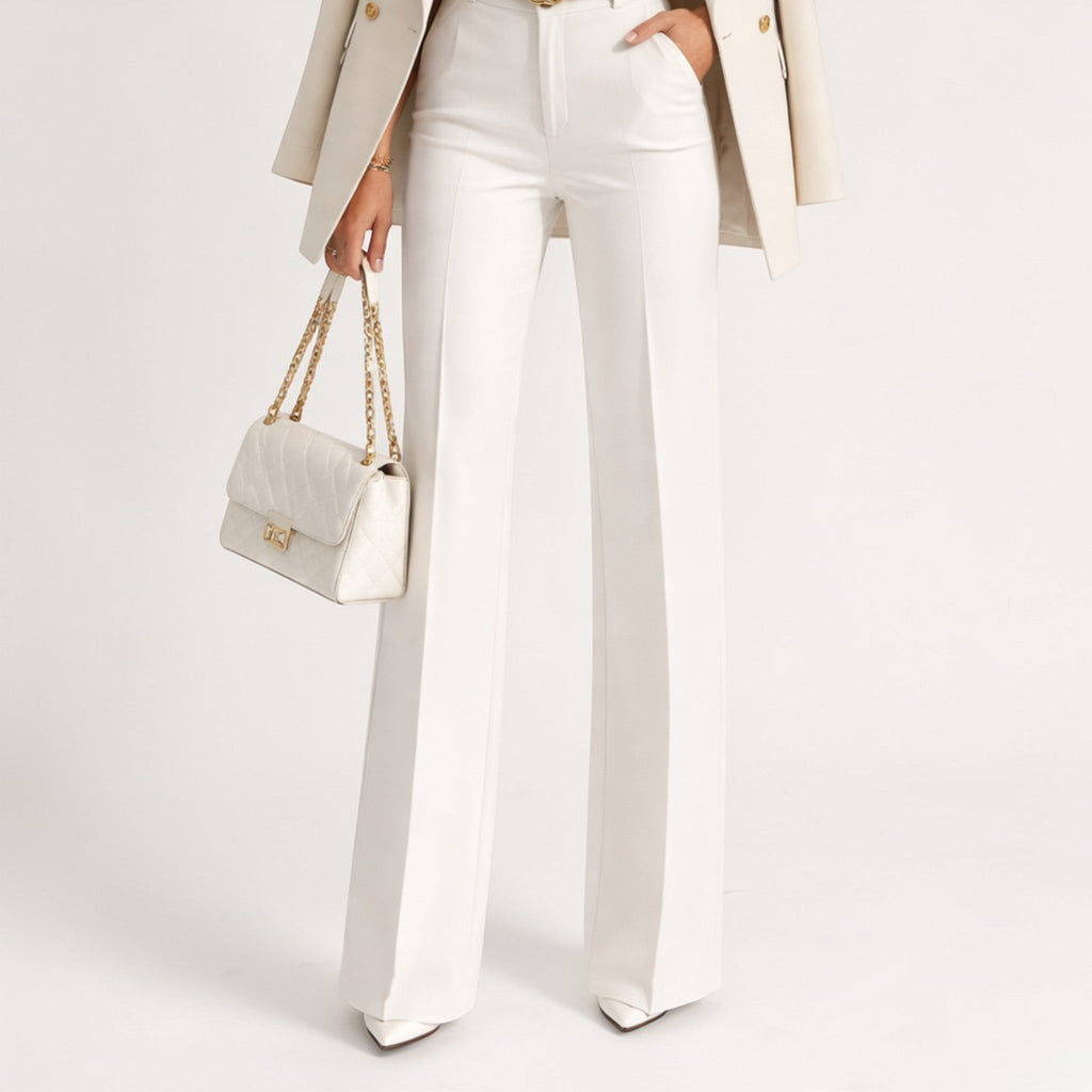 Women's High Waist Straight Leg Trousers