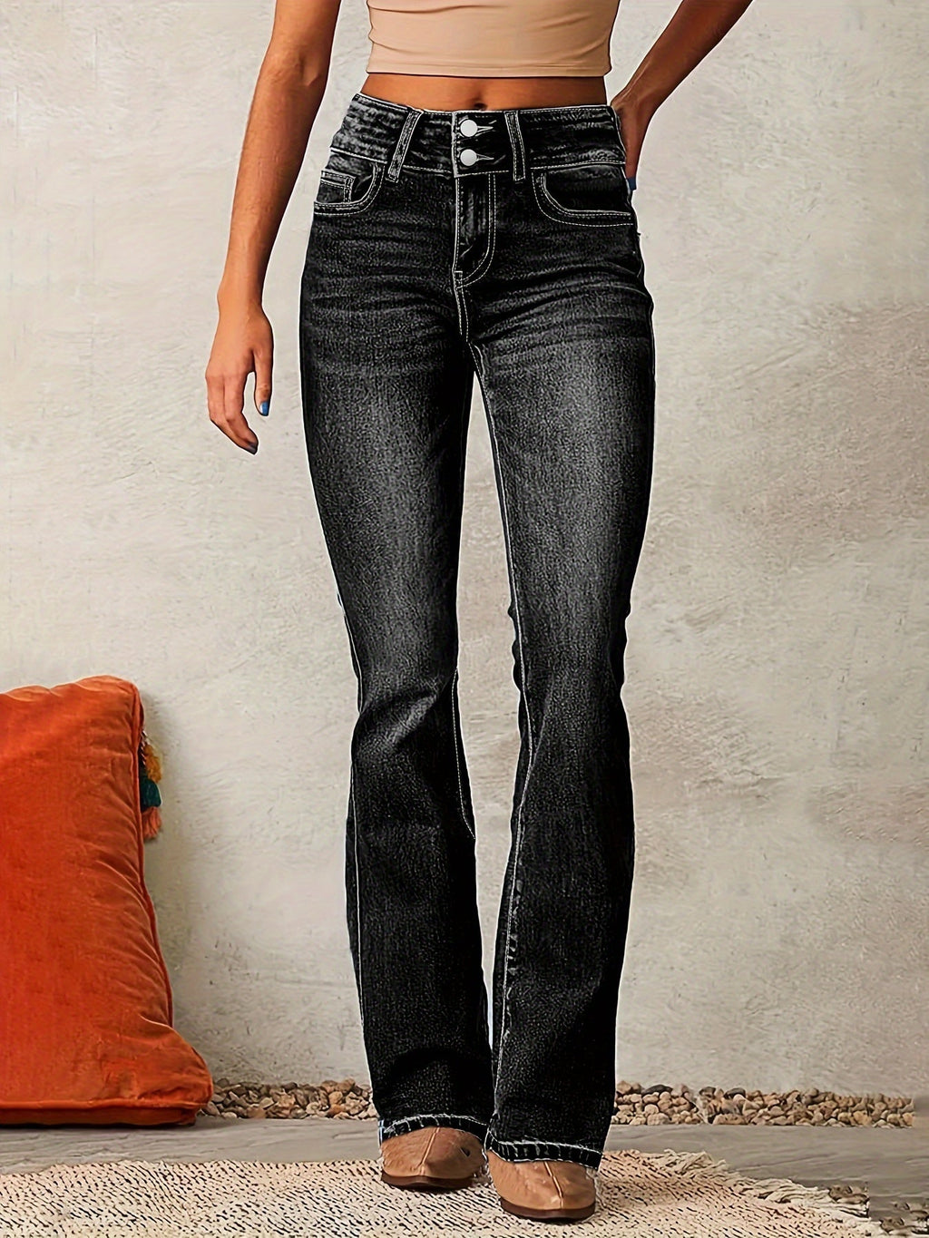Women's High-Waist Wide Leg Jeans