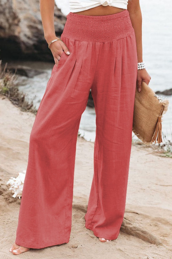 Women's High Waist Wide Leg Trousers