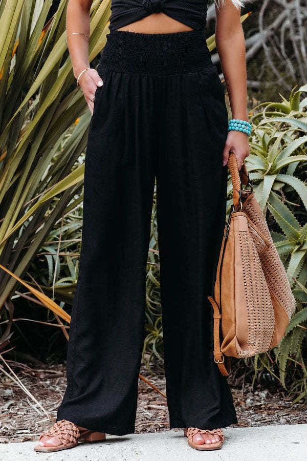 Women's High Waist Wide Leg Trousers