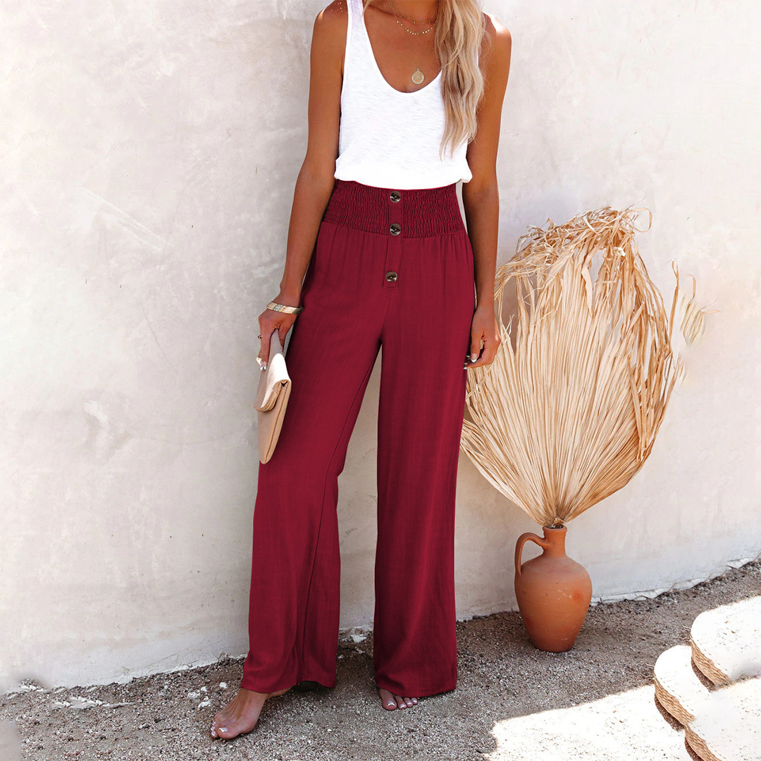 Women's High Waist Wide Leg Trousers