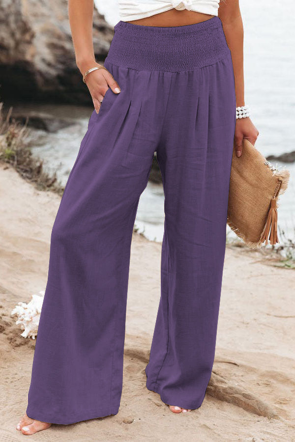 Women's High Waist Wide Leg Trousers