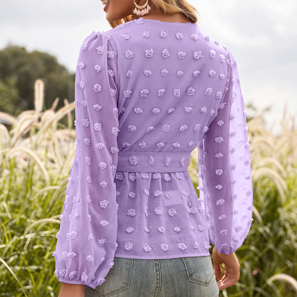 Women's Jacquard Lace Blouse