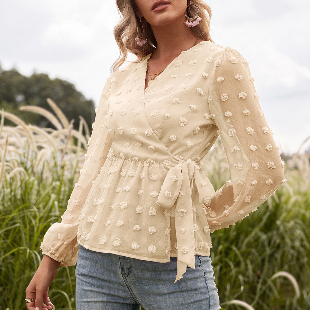 Women's Jacquard Lace Blouse