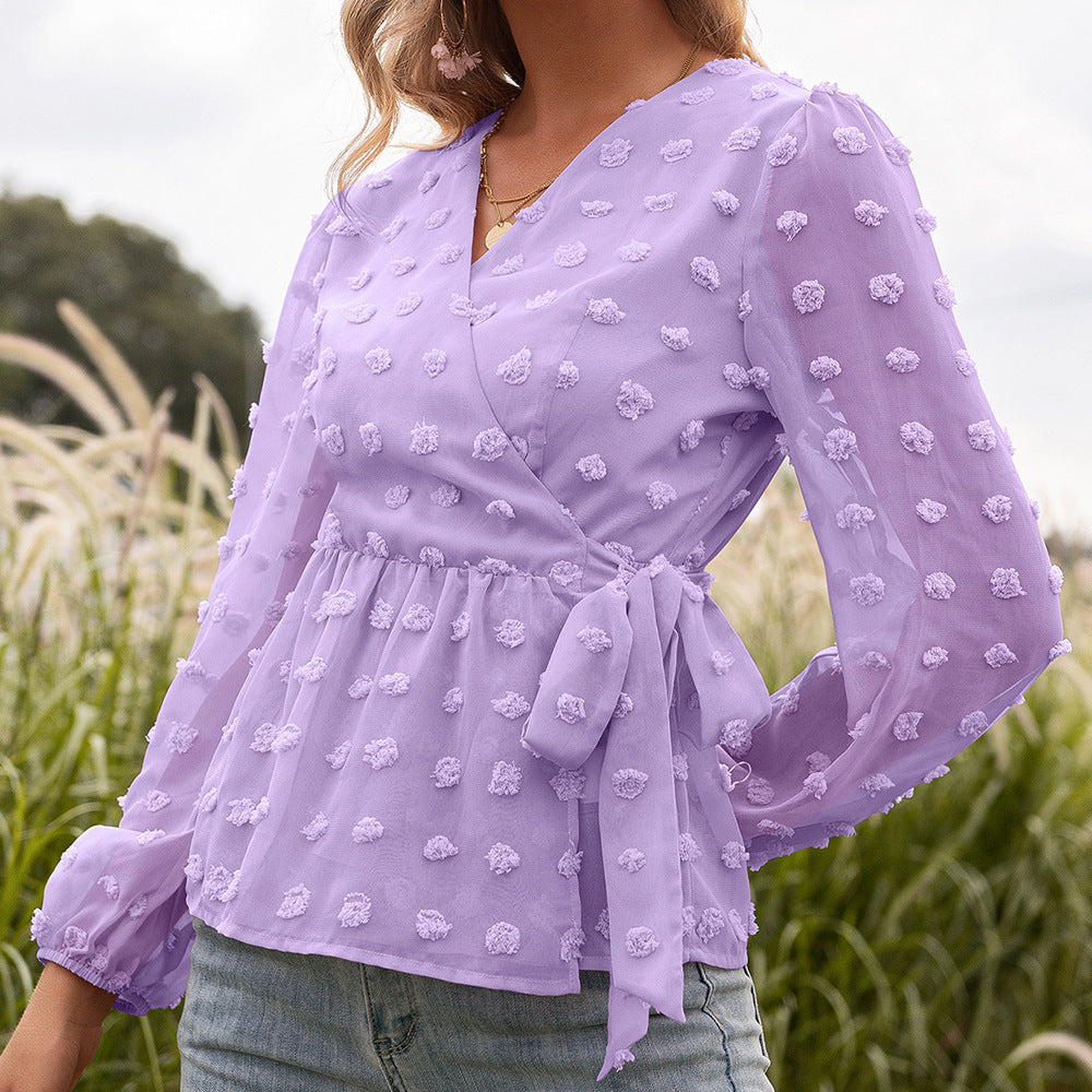 Women's Jacquard Lace Blouse