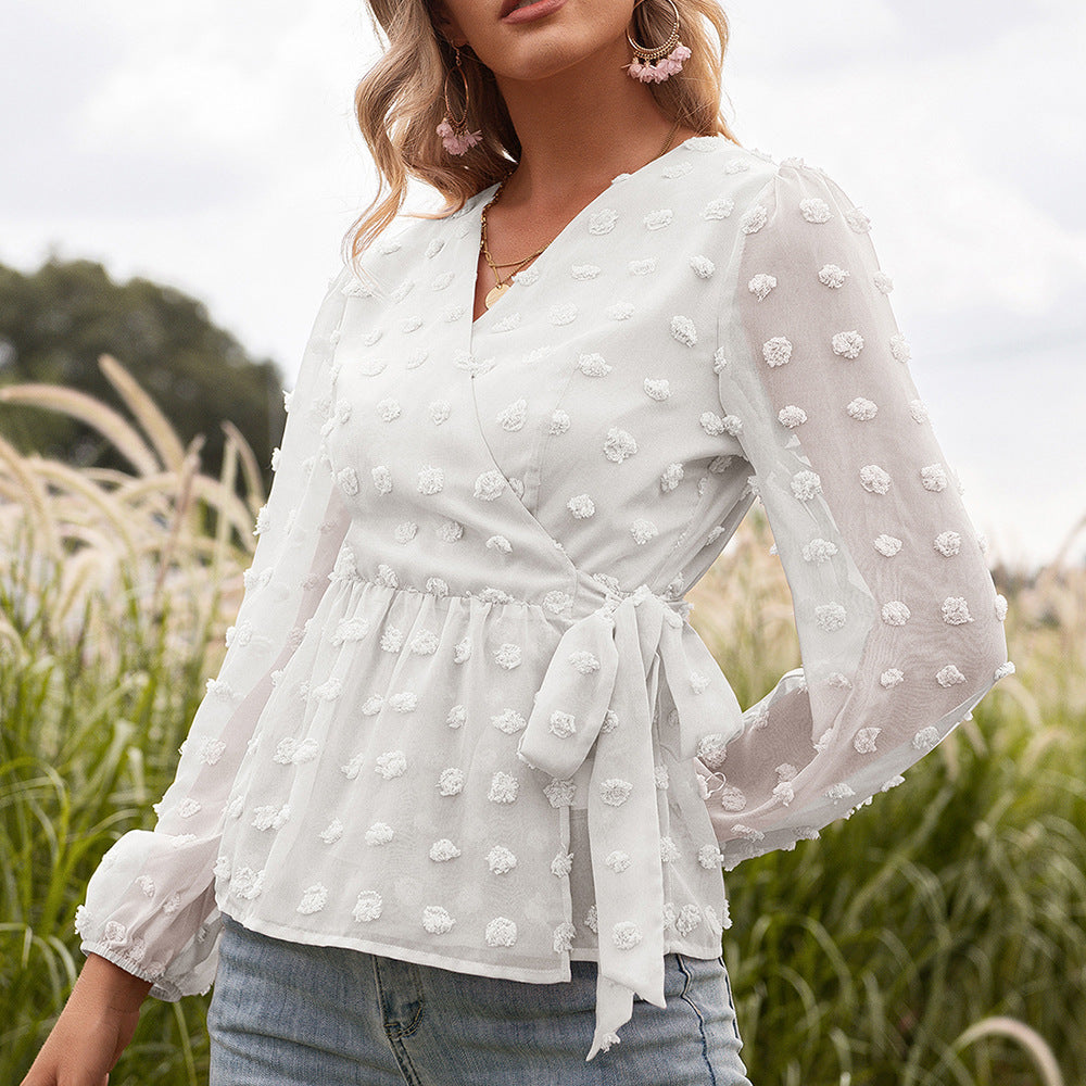 Women's Jacquard Lace Blouse