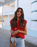 Women's Knitted Sleeveless Cardigan