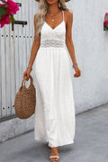 Women's Lace Halter Neck Maxi Dress