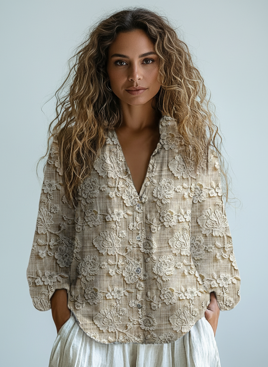 Women's Linen Look Blouse