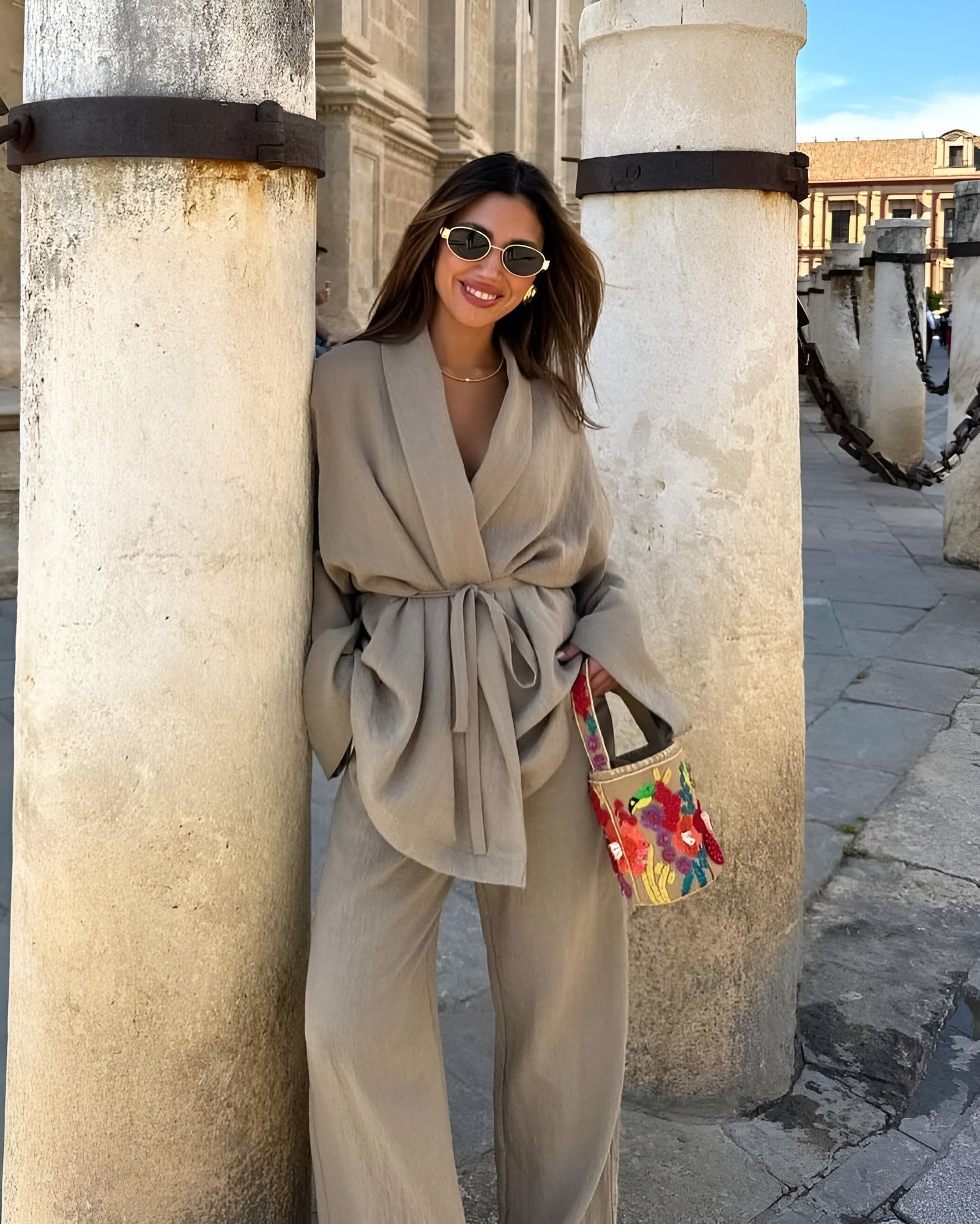 Women's Linen Two-Piece Summer Set