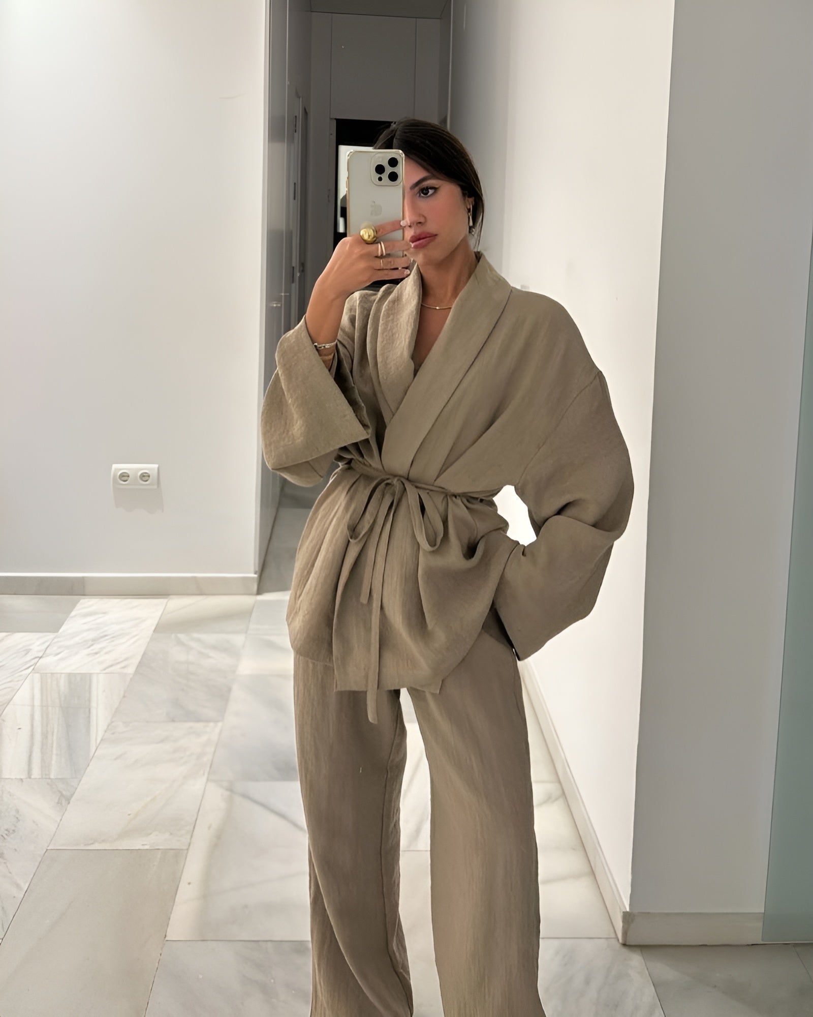 Women's Linen Two-Piece Summer Set