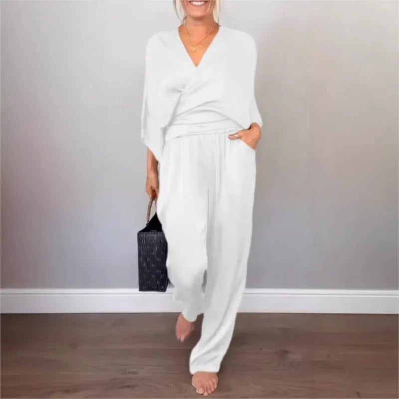 Women's Loungewear Satin Two Piece Set