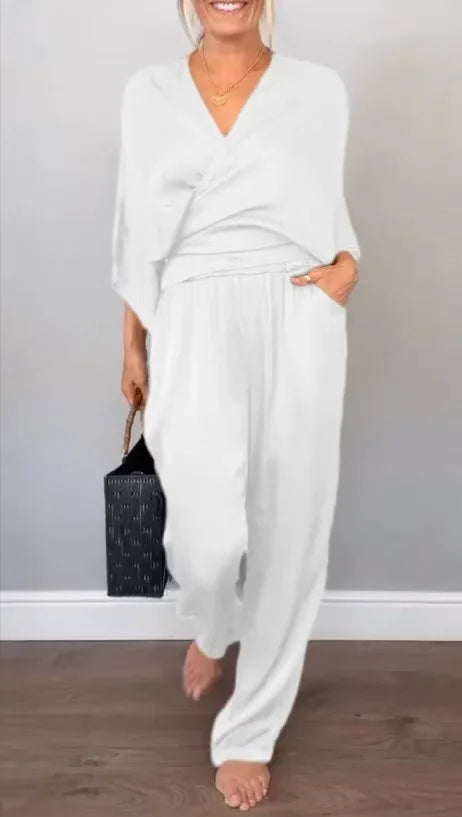 Women's Loungewear Satin Two Piece Set