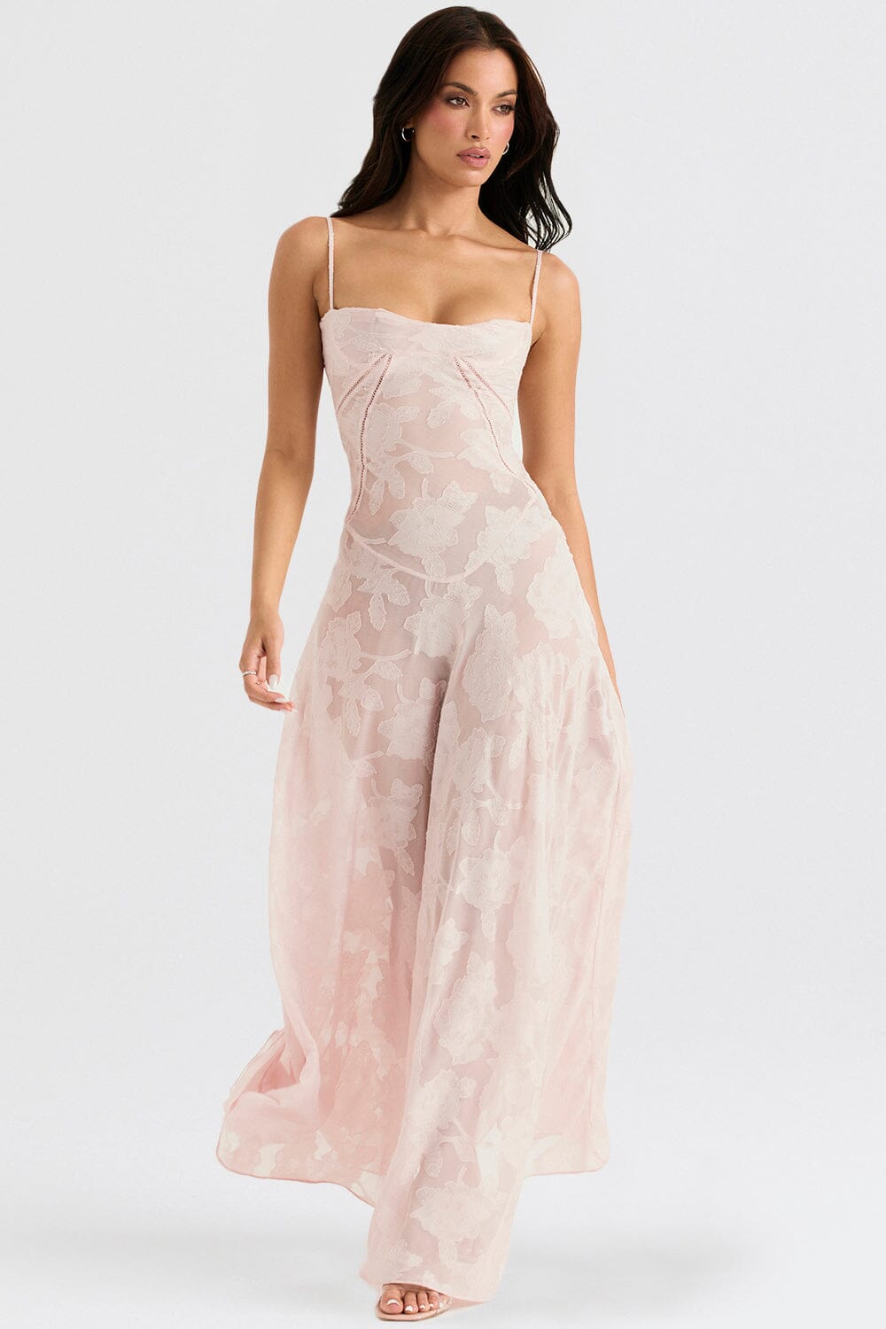 Women's Maxi Dress with Defined Waist for Summer