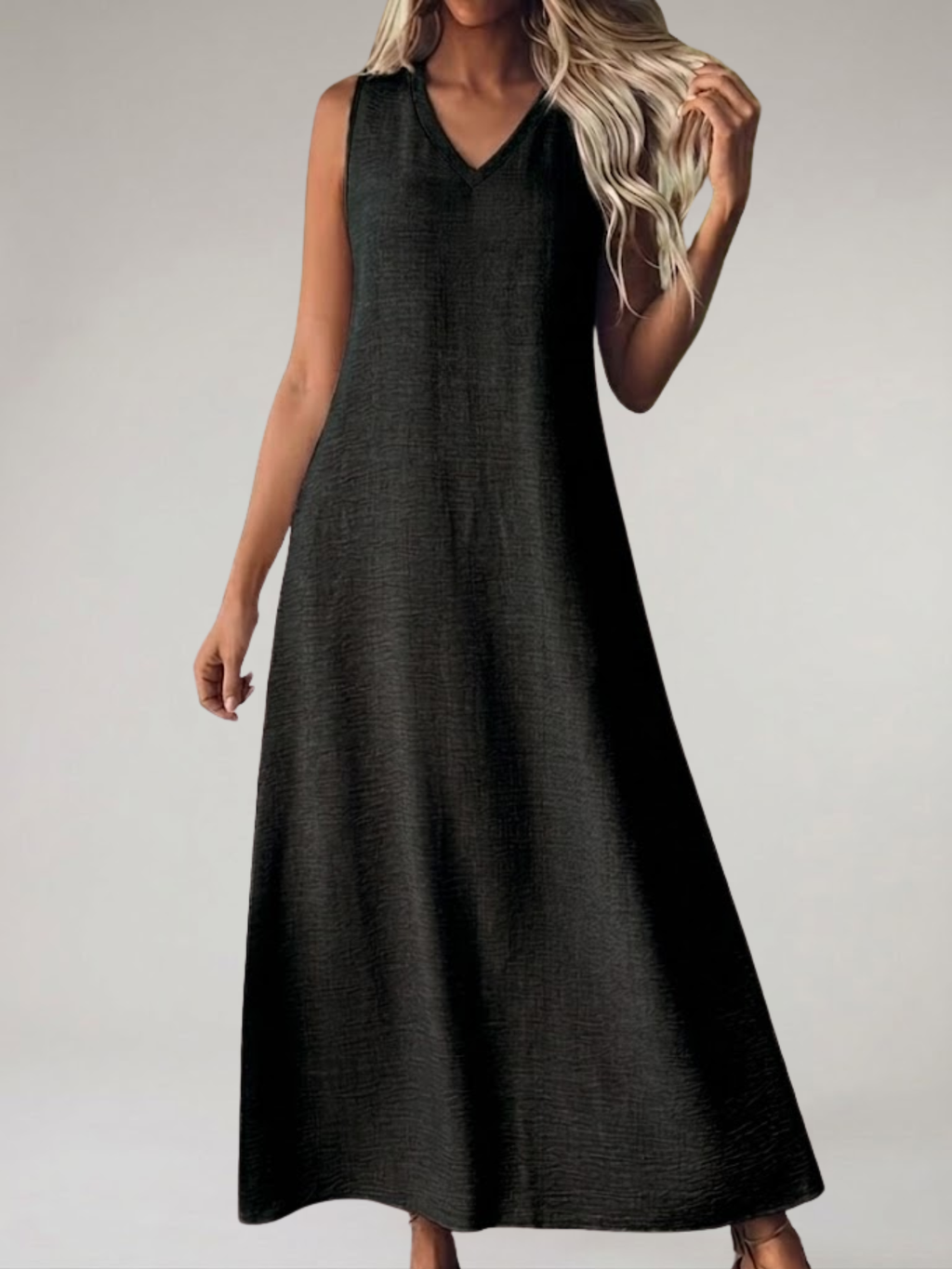 Women's Maxi Sundress Sleeveless V-Neck Summer Dress