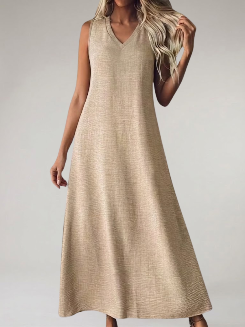 Women's Maxi Sundress Sleeveless V-Neck Summer Dress