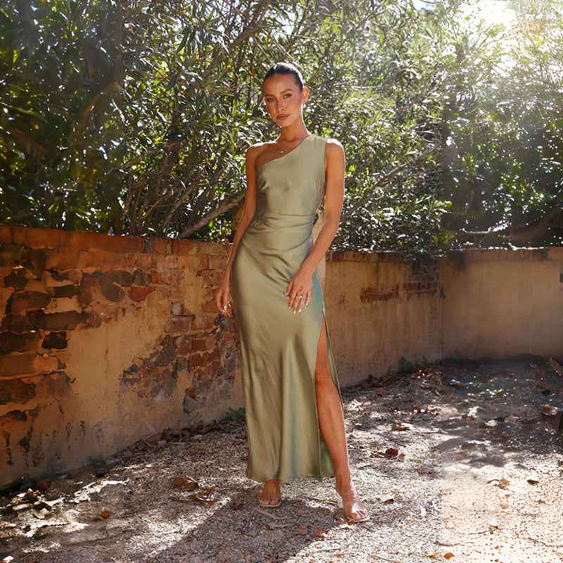 Women's Midi Dress with Cut-Out Back for Summer