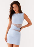 Women's Mini Dress with Waist Cut-out Detail
