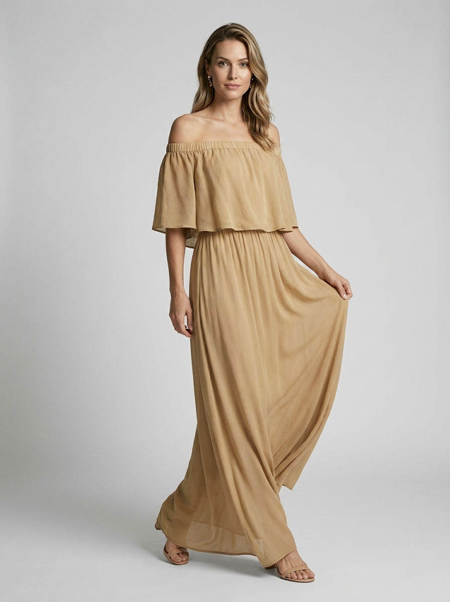Women's Off-Shoulder Maxi Dress