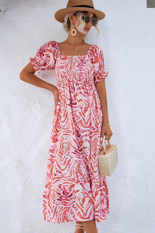 Women's Off The Shoulder Summer Midi Dress