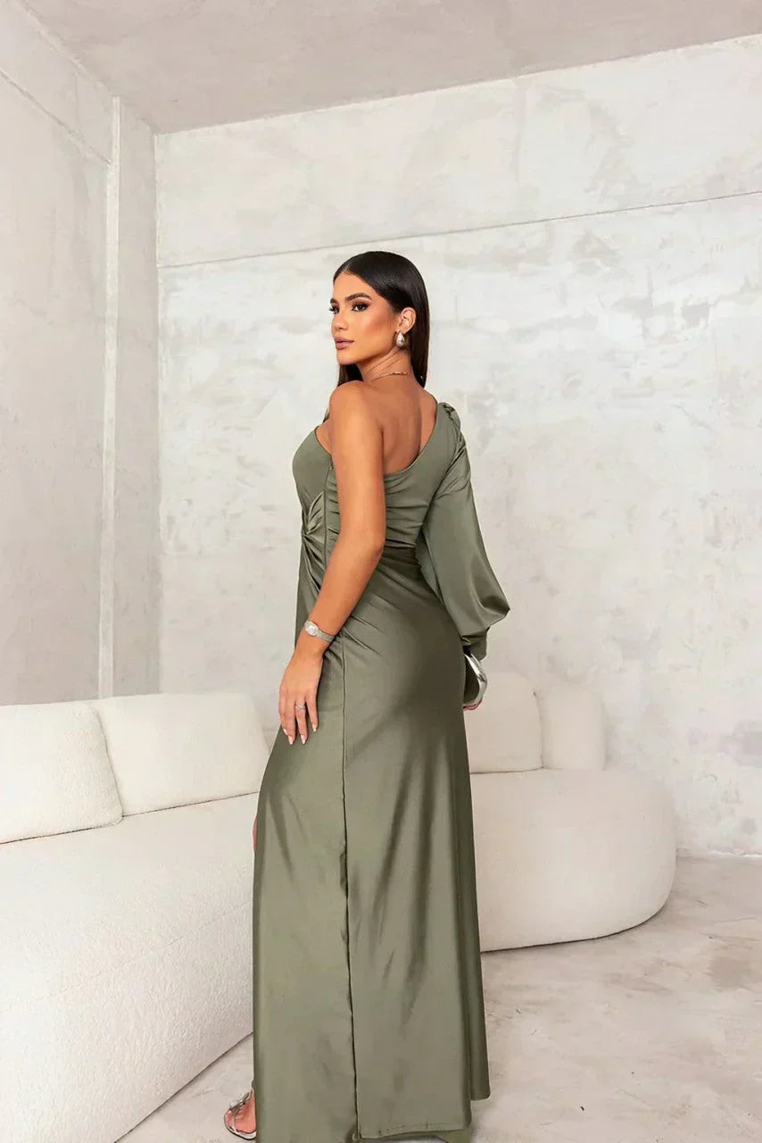 Women's One-Shoulder Formal Maxi Dress