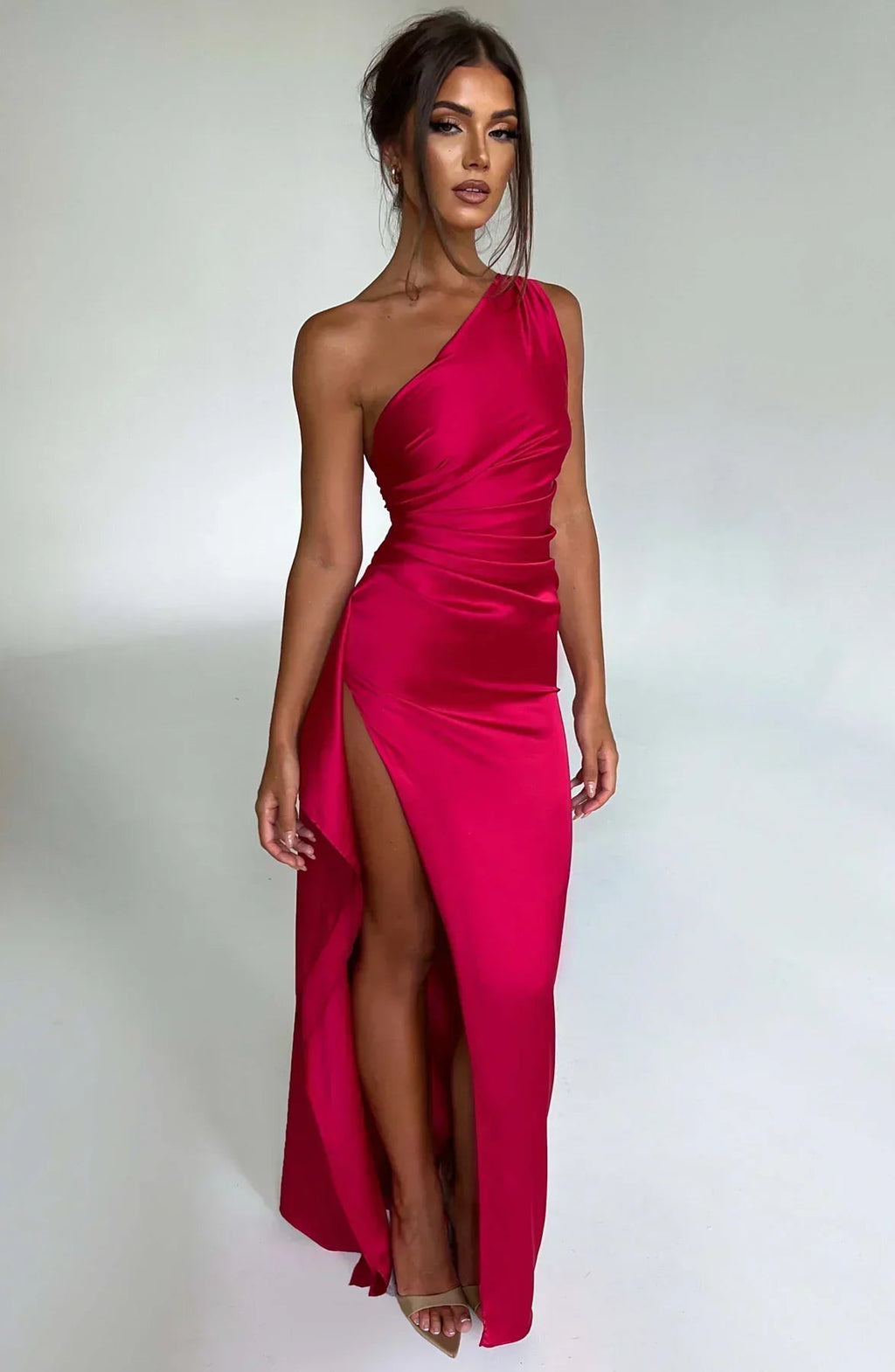 Women's One Shoulder Split Cocktail Dress