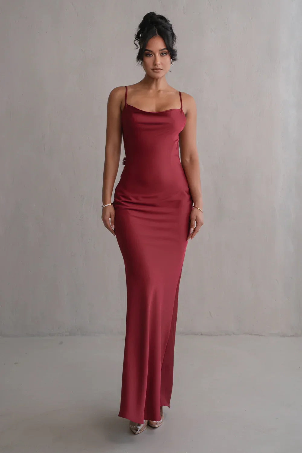 Women's Open Back Maxi Dress for Formal Events