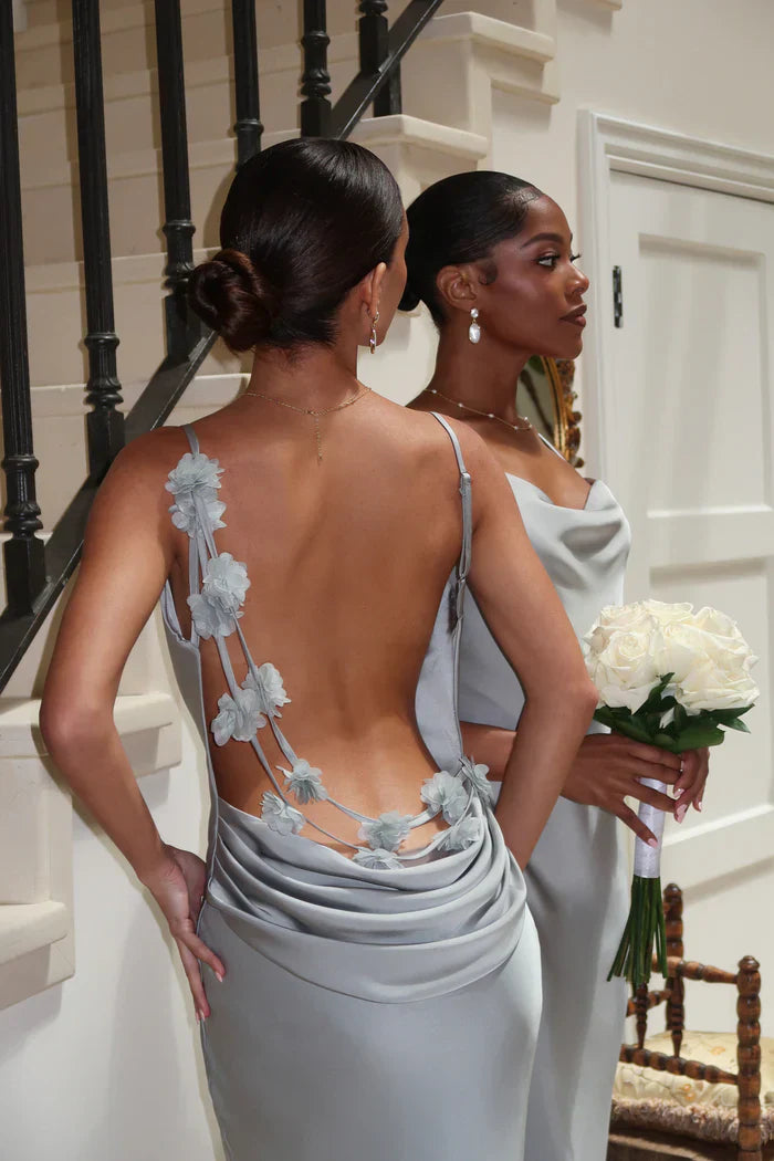 Women's Open Back Maxi Dress for Formal Events