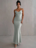 Women's Open Back Maxi Dress for Formal Events