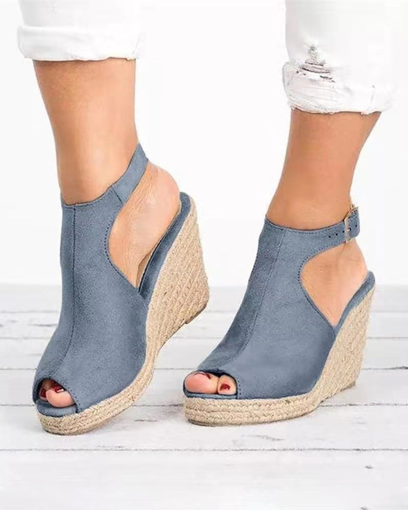 Women's Open Toe Wedge Heel Sandals