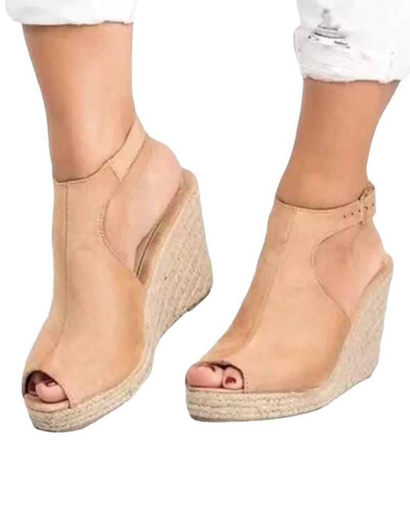 Women's Open Toe Wedge Heel Sandals