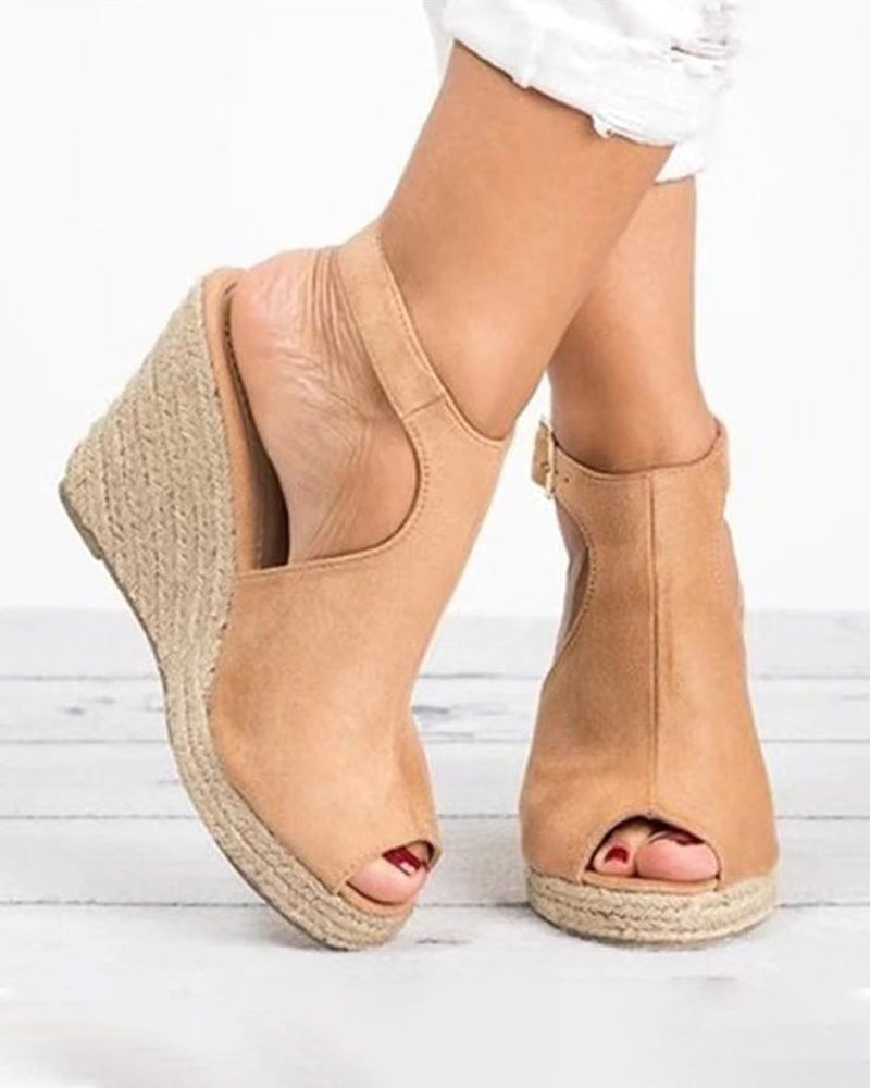 Women's Open Toe Wedge Heel Sandals